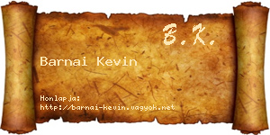 Barnai Kevin névjegykártya